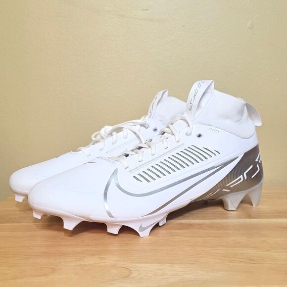 Nike Vapor Edge Pro 360 2 Football Cleats White Silver DA5456-102 Men's Size 13 - Picture 3 of 7